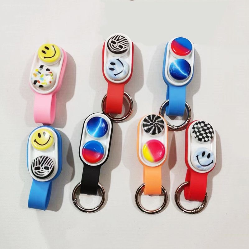 MT - Mainan Fidget POPPUCK Spinner Magnetik Gantungan Kunci Silikon Elastis Anti Stress