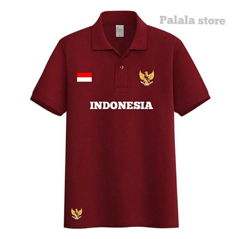 Kaos Polo Original/Kaos Timnas Indonesia/Kaos Bola Krah Pria wanita/Kaos Brendet Terbaru