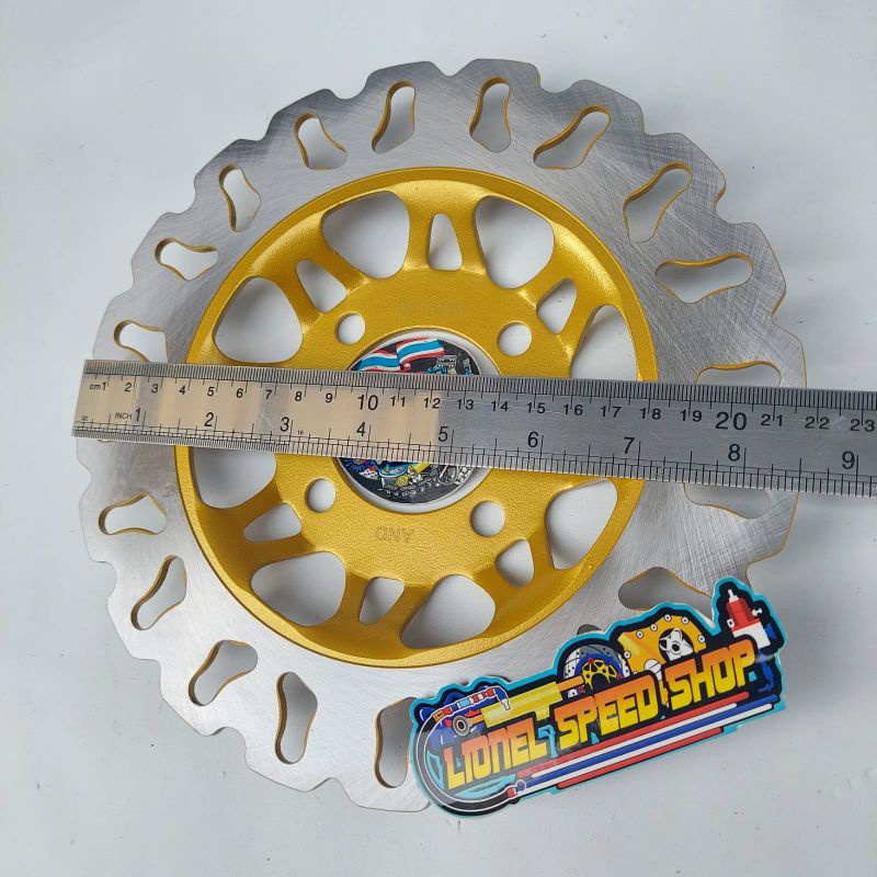 Piringan cakram disk supra x 125 kharisma 220mm wave lubang baut 4