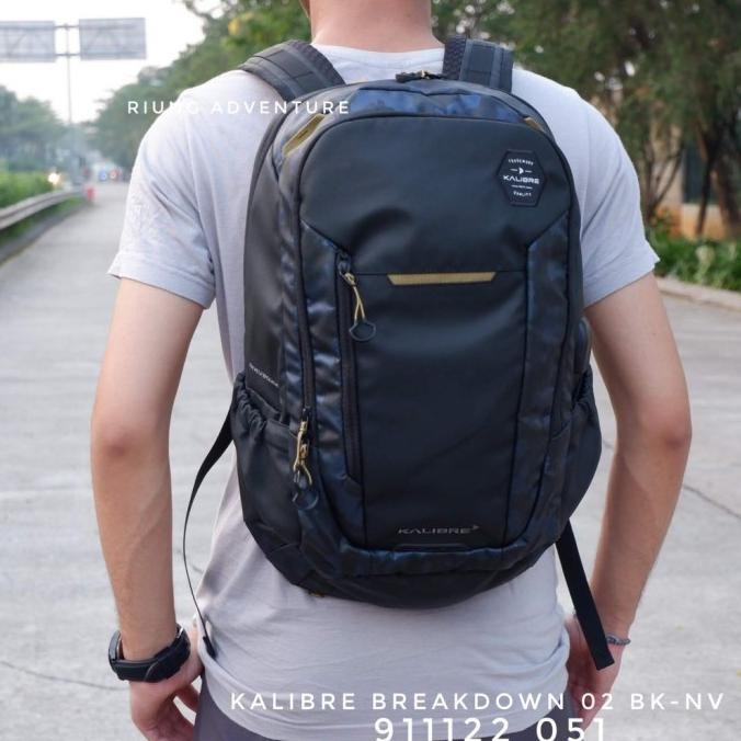 Tas Ransel Kalibre 911122 051 Black Navy Backpack Breakdown 02