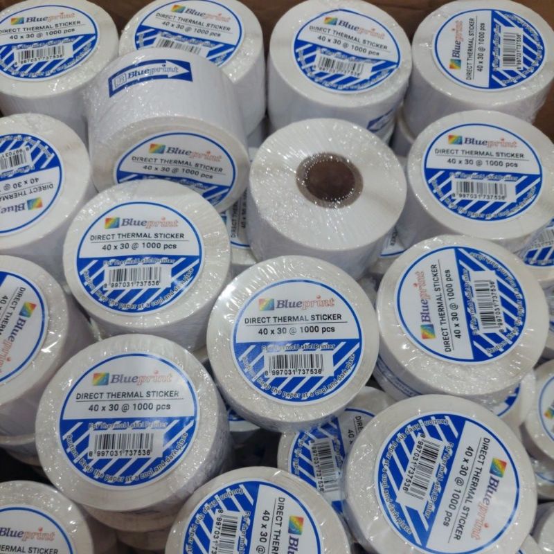 

Thermal Sticker Barcode 40x30 Blue Print / Label Stiker Barcode 40x30