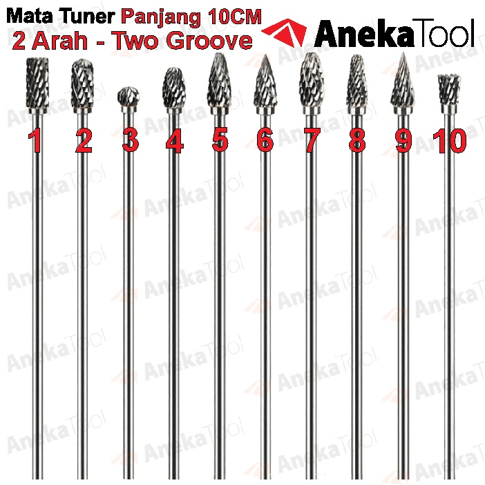 Tuner Panjang Tunner Mata Gerinda Long Cuner Mata Bor 3x100 - 2 Arah