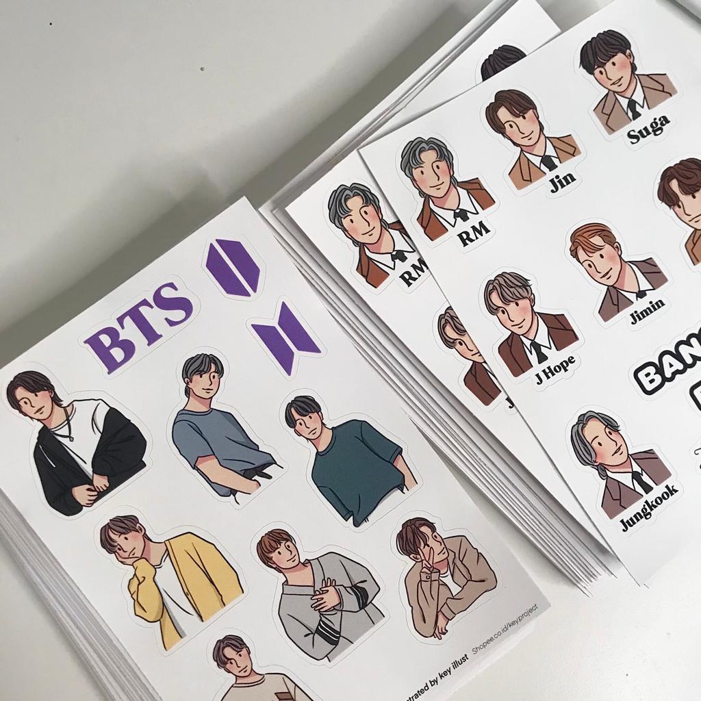 

BTS sticker sheet/ stiker kpop bts/ stiker jurnal