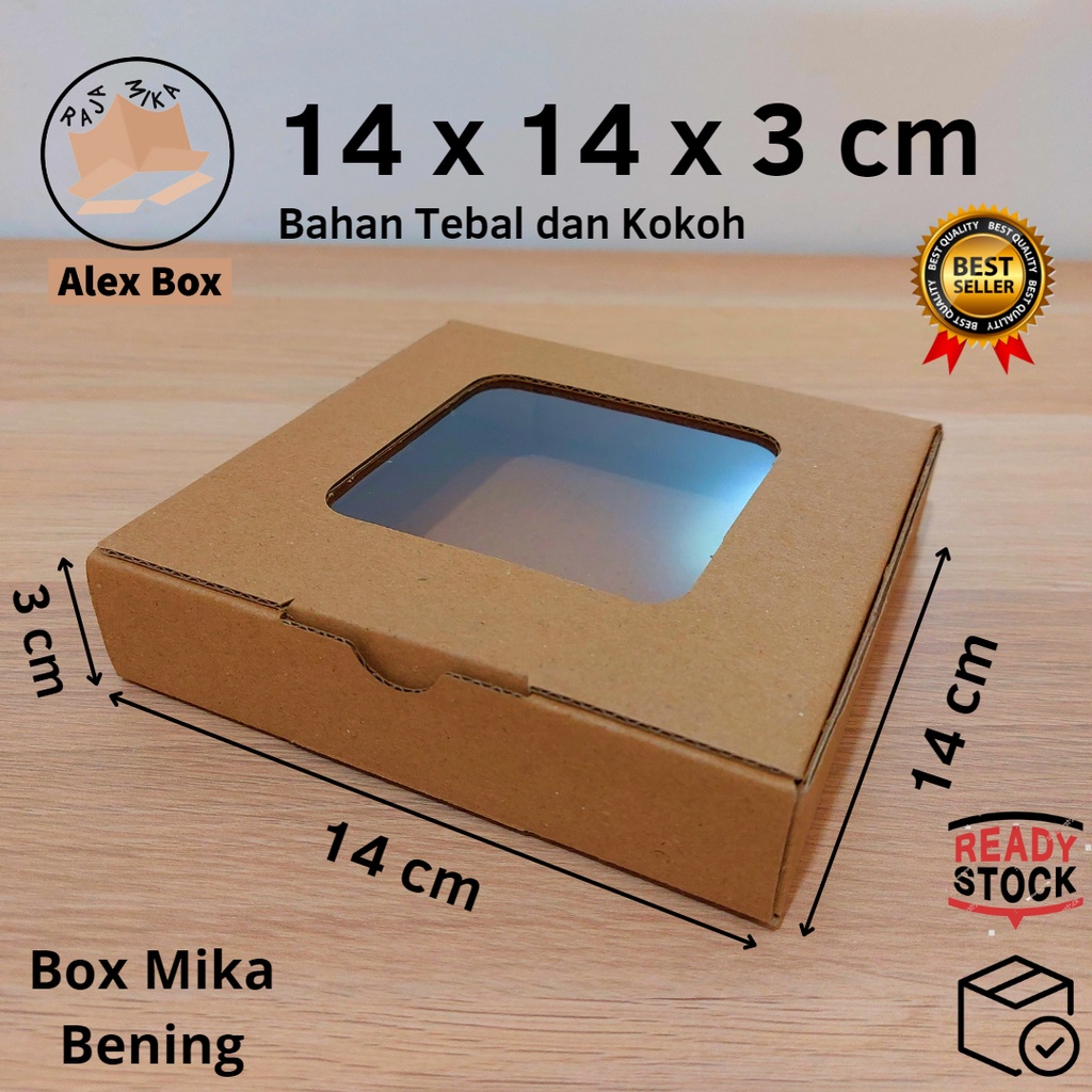 

Kardus Mika 14 x 14 x 3 cm... dus model diecut, untuk kue hampers dll