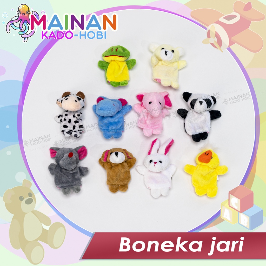 MAINAN EDUKASI SET BONEKA JARI TANGAN SERI HEWAN BINATANG ANIMAL