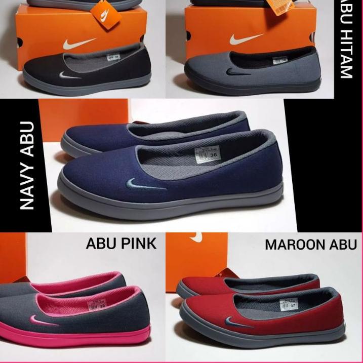 Sepatu Kerja Wanita Nike_Slip On Murah / Sepatu Nike_Balet Cewek / Sepatu Kuliah Sekolah Santai
