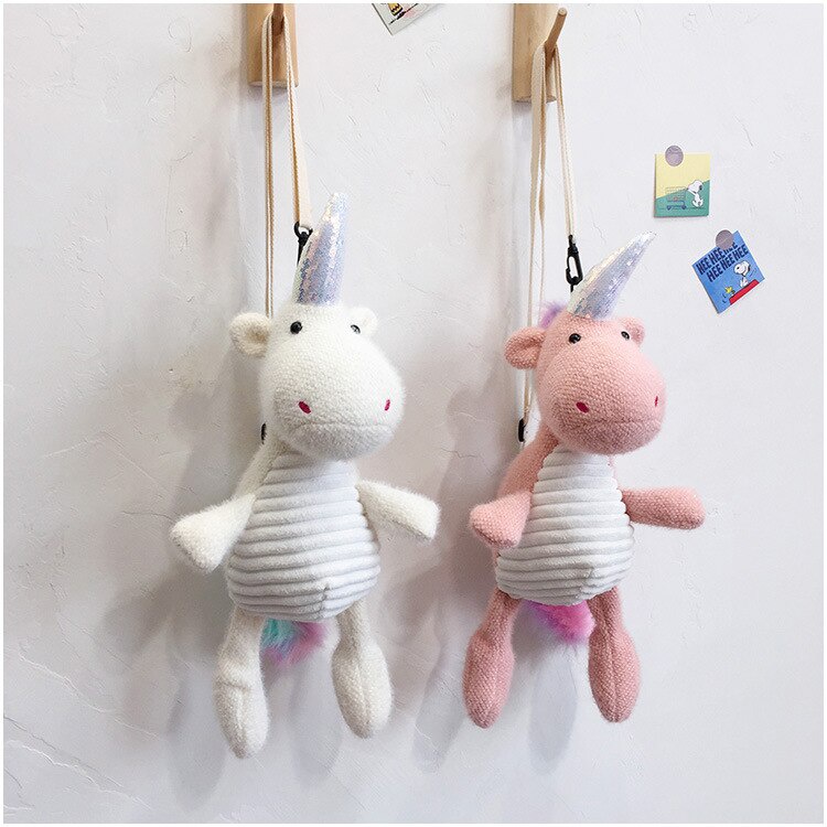 BARANG IMPORT Tas selempang bahu Lucu Gadis Baru Jepang dan Korea Kartun Gadis Tas Bulu Kecil unicorn Mainan Mewah kwalitas tinggi