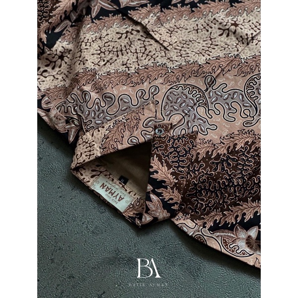 Batik Ayman - GIANDRA | Kemeja Batik Pria Katun Solo Halus Lengan Panjang Full Furing