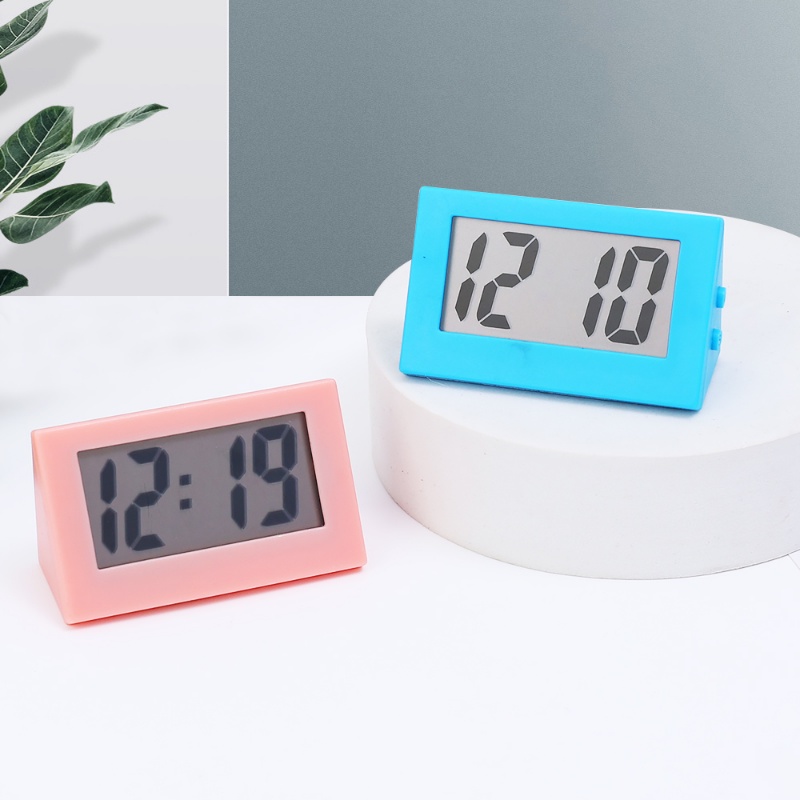 Jam Digital Desktop Mini Display Waktu Perlengkapan Dekorasi Jam Senyap Elektronik Jam Alarm LED Hemat Energi Untuk Kamar Tidur Mobil Sekolah Kantor