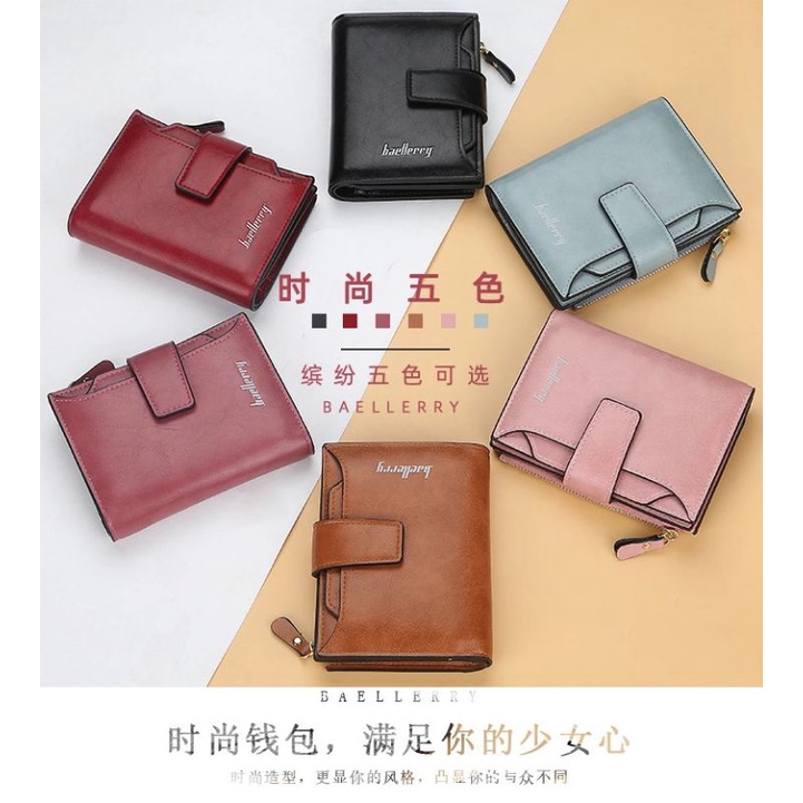 Wallet Dompet Pendek Lipat Korea Dompet Kecil Wanita Cewek Branded Import Cantik Dompet Cewe D14