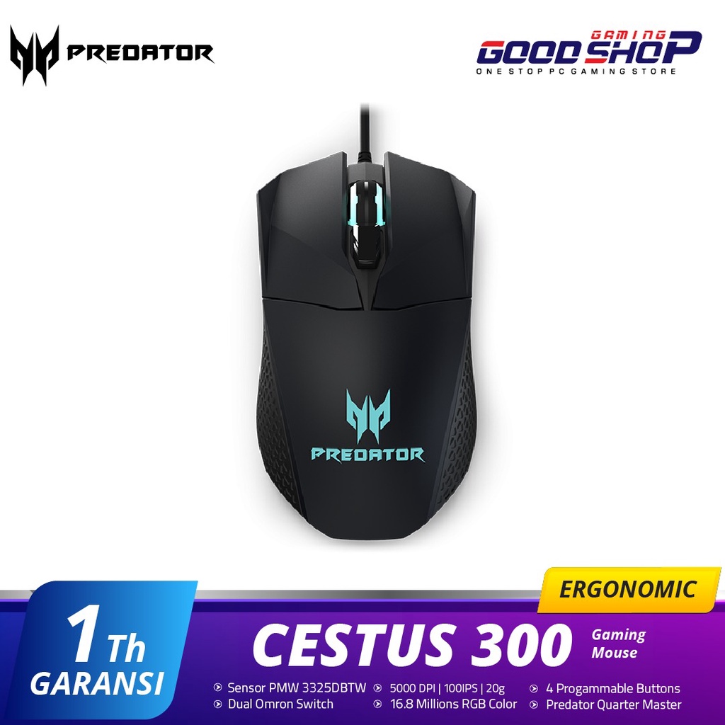 Acer Predator Cestus 300 Ergonomic USB Wired - PMW710 - Gaming Mouse