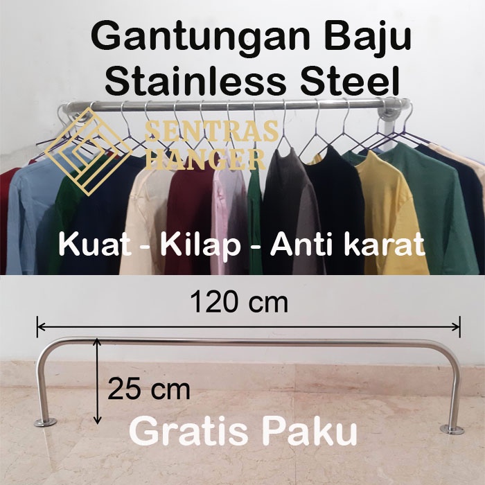 Gantungan Baju Stainless Steel