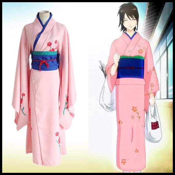 Promo Gintama Shimura Tae Kimono Yukata Cosplay Costume Kimono