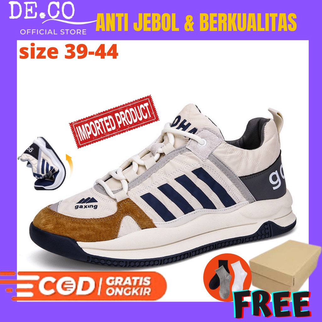 Sepatu sneakers gaxing pro pria sporty sepatu olahraga dan joging sepatu pria model terbaru sepatu t