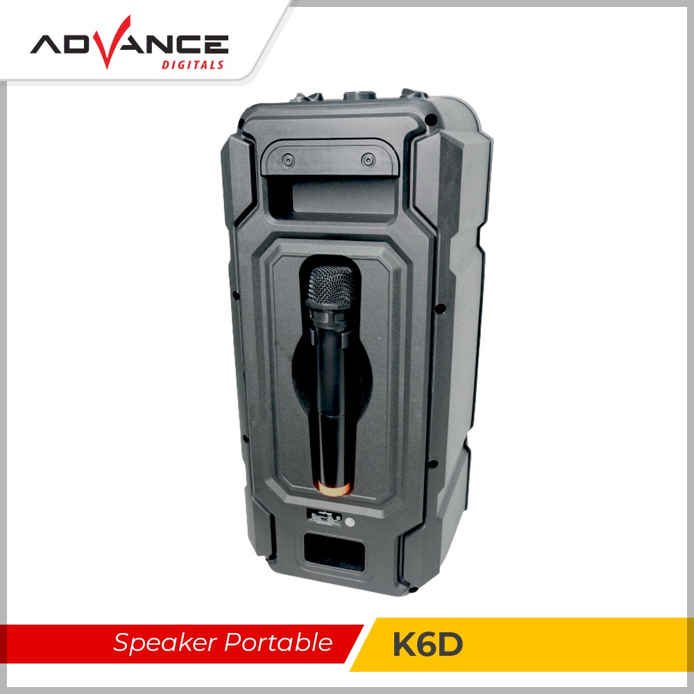 ADVANCE Portable Speaker Meeting Speaker 6 inch Free Satu Mic K6D Garansi Resmi 1 Tahun