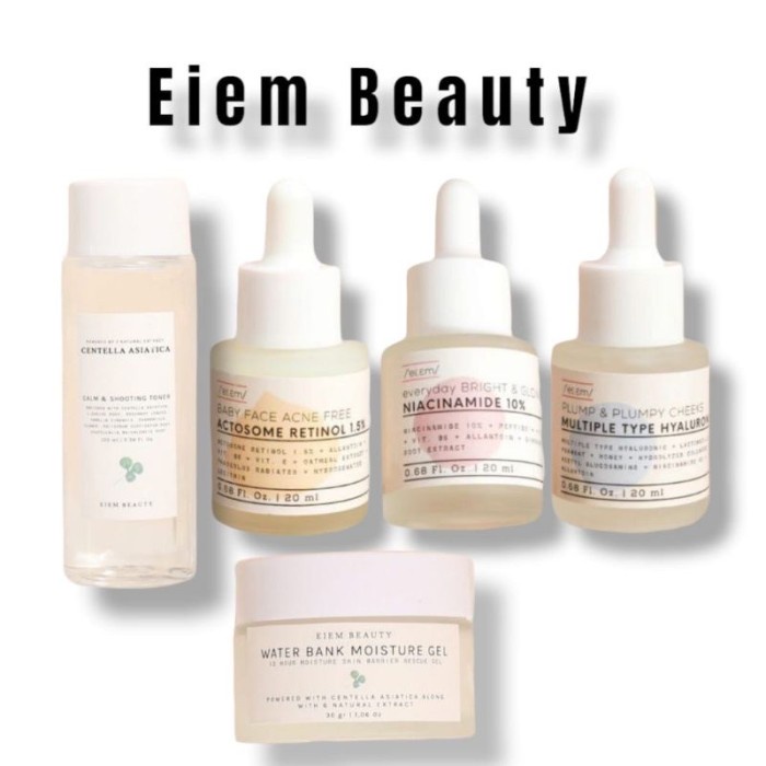 Eiem beauty baby face acne bright serum water bank moisture gel pelembab