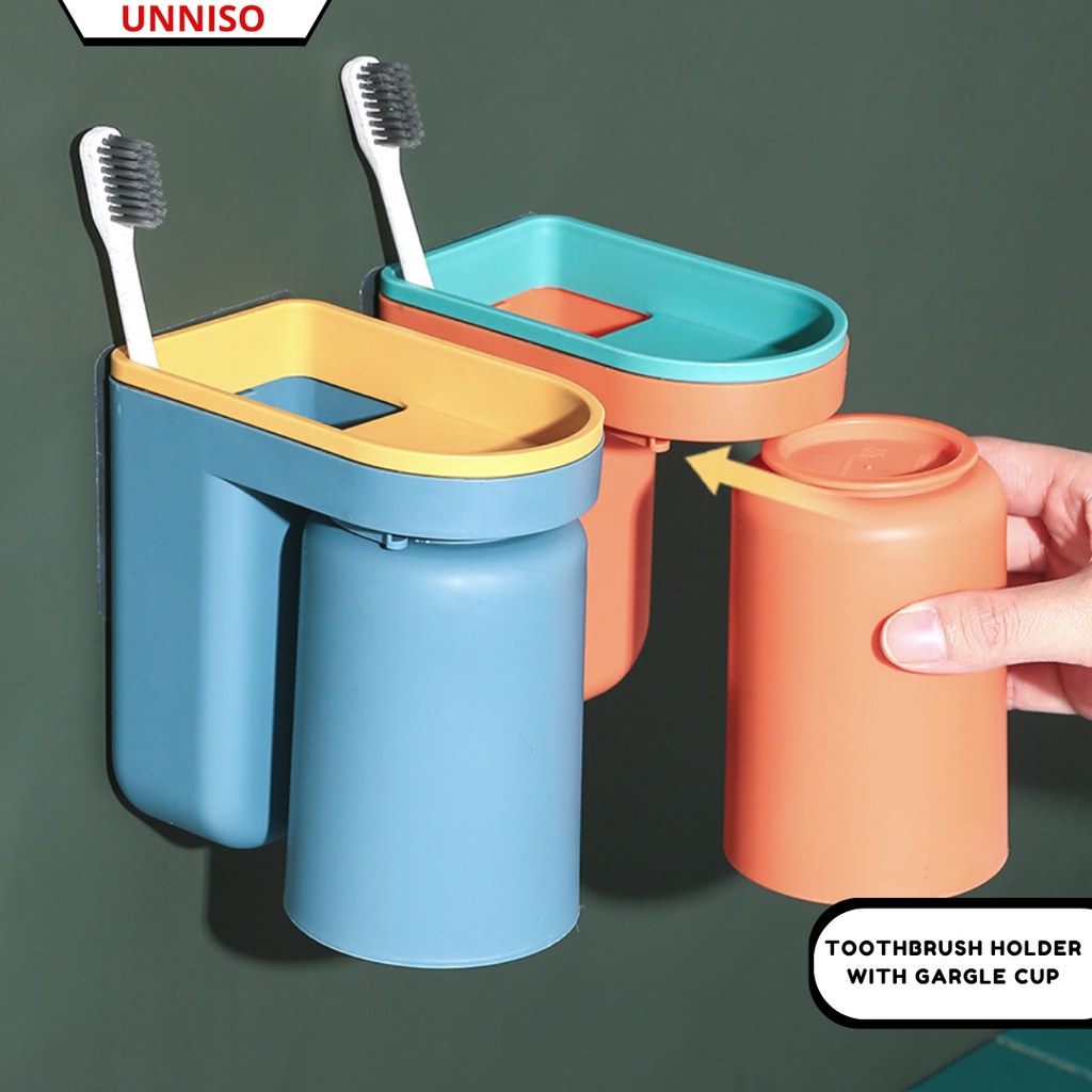 UNNISO - Rack Tempel Tempat Sikat Gigi Toothbrush Holder