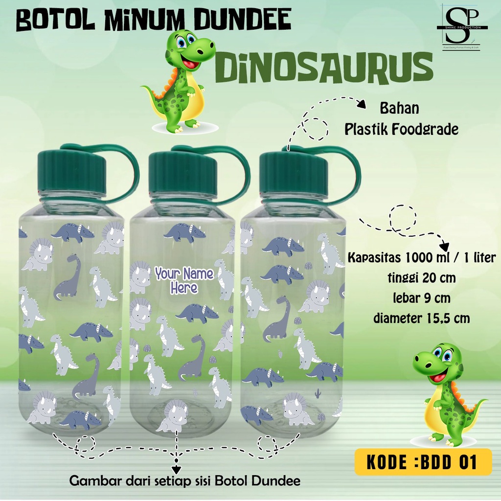 Botol Minum Anak 1 Liter BPA FREE Custom Nama