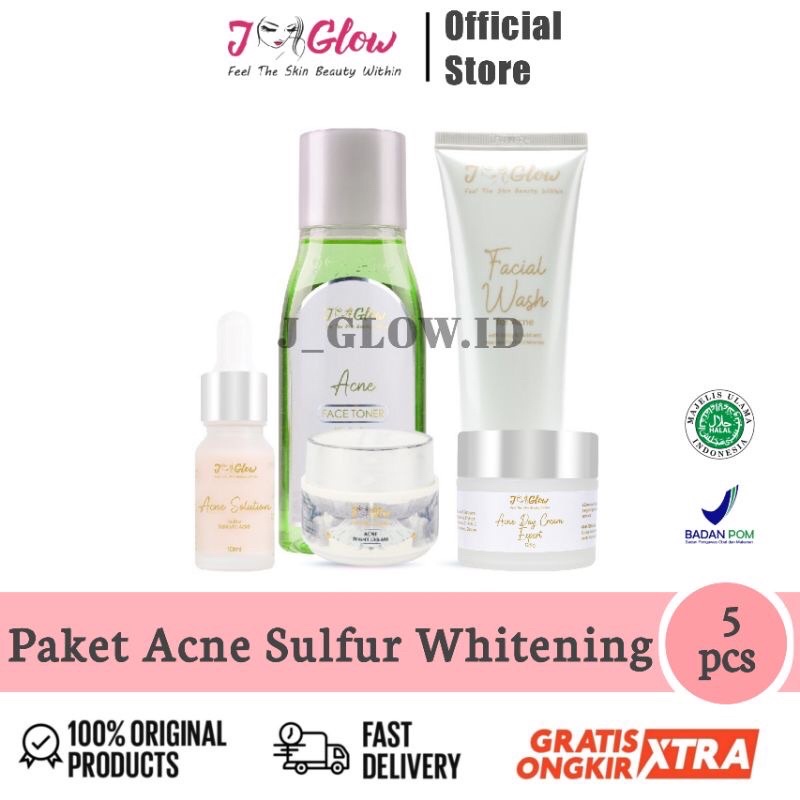 Skincare/Jglow Skincare/Paket Acne Sulfur Jglow