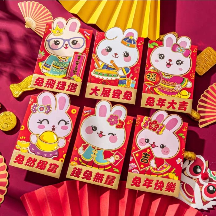 

GROSIR Angpao Kuping Kelinci Premium Angpau Imlek Murah isi 6 Ampau Grosir Ornamen Imlek Harga Grosir Termurah