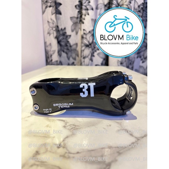 STEM CARBON 3T ERGOSUM TERM STEM 3T HITAM SEPEDA ROADBIKE MTB