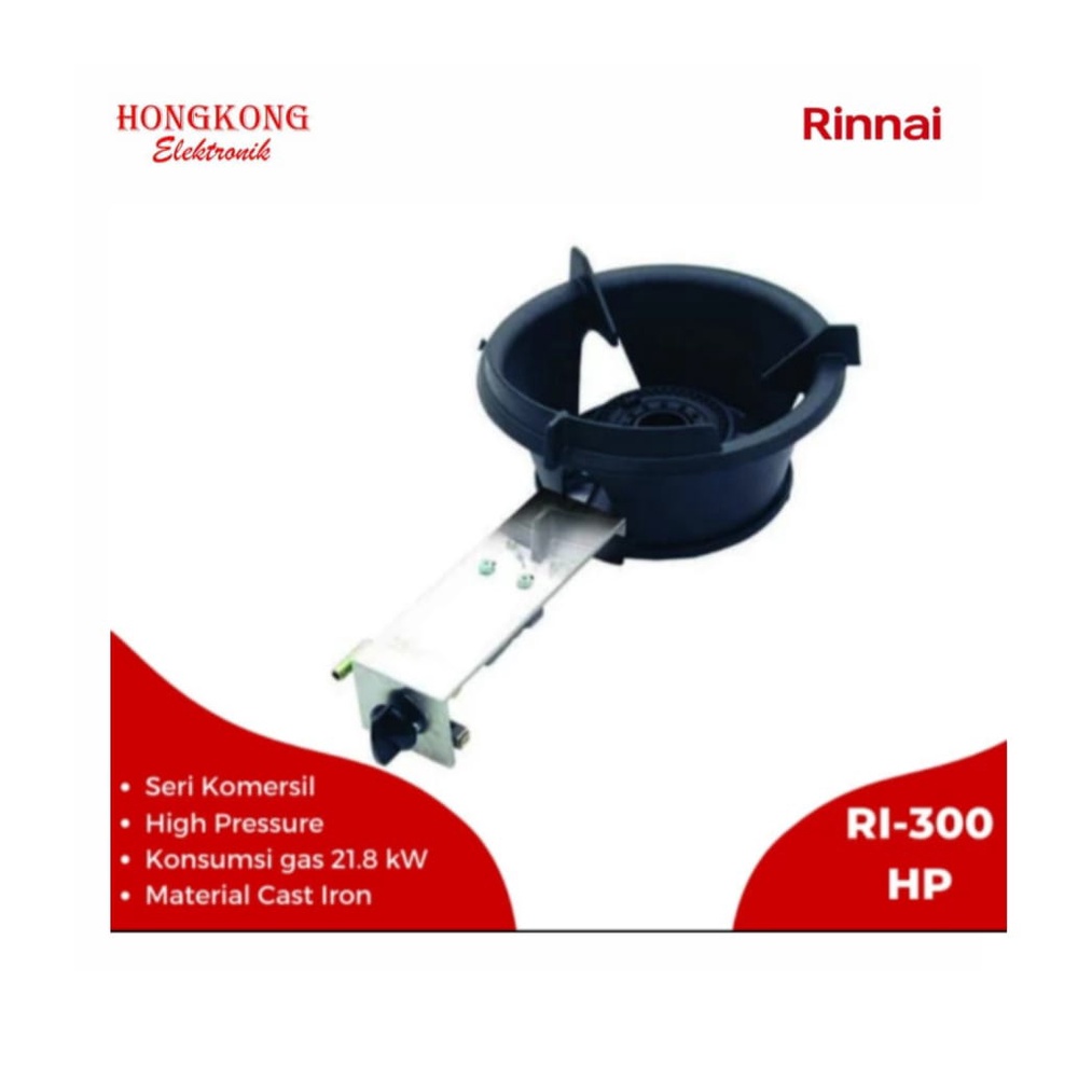 Kompor Gas Cor Rinnai 1 Tungku RI 300 HP High Pressure Api Besar
