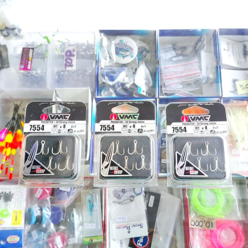 Kail Treble Hook VMC 7554 MT Predator 2x Strong Line - VMC Treble Hook 2X Strong