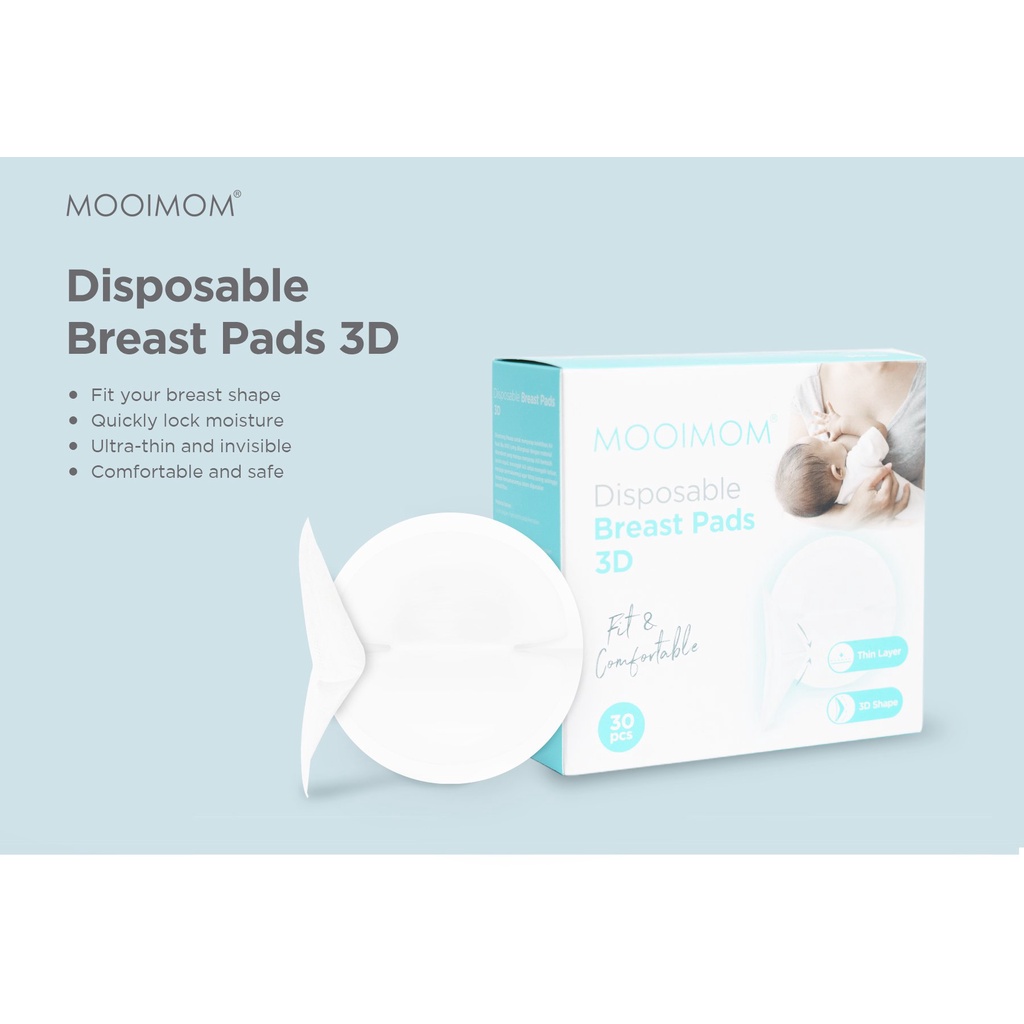 Jual MOOIMOM Disposable Breast Pad 3D UltraThin 30pcs Shopee Indonesia