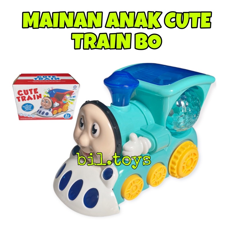 MAINAN THOMAS CUTE TRAIN 3D LIGHT / MAINAN KERETA THOMAS BATERAI ADA LAMPU DAN SUARA