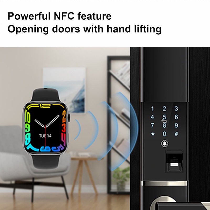 FREE BONUS ❤️ORI IWO DT8 MAX Smartwatch Original series 8 GORILLA Glass 45mm 2.0 inch Full Screen jam tangan berenang telefon NFC Fashion pria music player IPS Original DT7 Pro max DT no 1