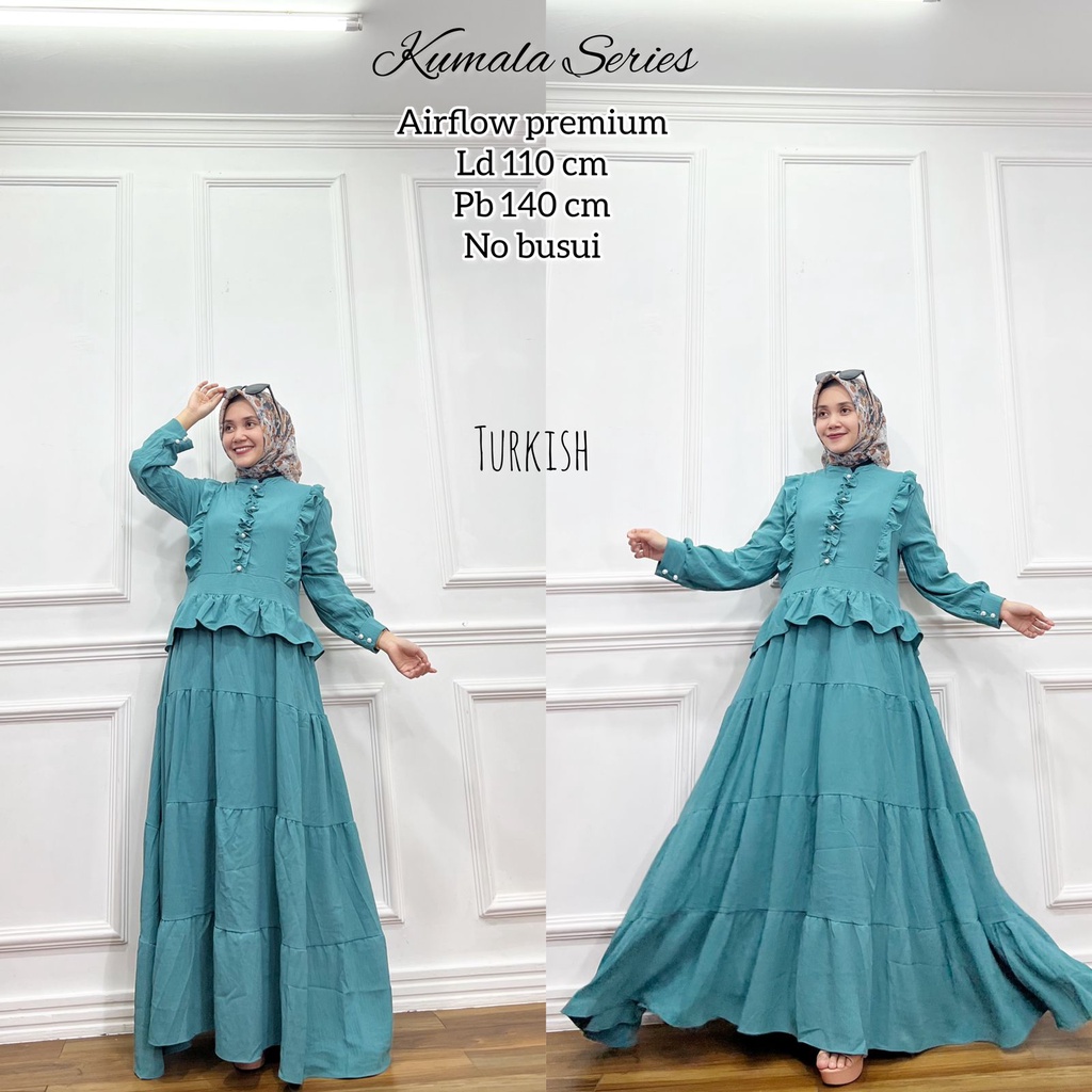 Kumala Dress Airflow All Size Ori Arraffa Syari