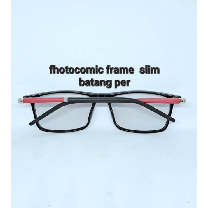 Fhotocromic normal frame slim antiradiasi/kacamata normal anti silau pria