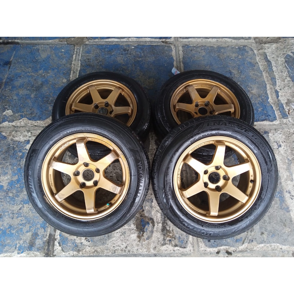 velg seken bekas te37 ring 16x7,5 lubang 5x114 seken bekas murhah berkualitas ban bonus