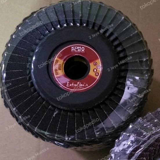 Amplas Susun 4 inch Konaflex Flexible ExtraFlex Flap Disc BROWN