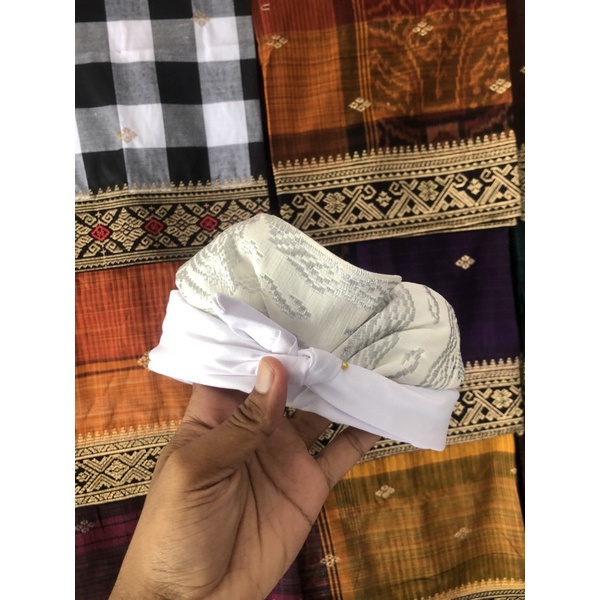 UDENG PUTIH /  HITAM KOMBINASI SONGKET ASLI