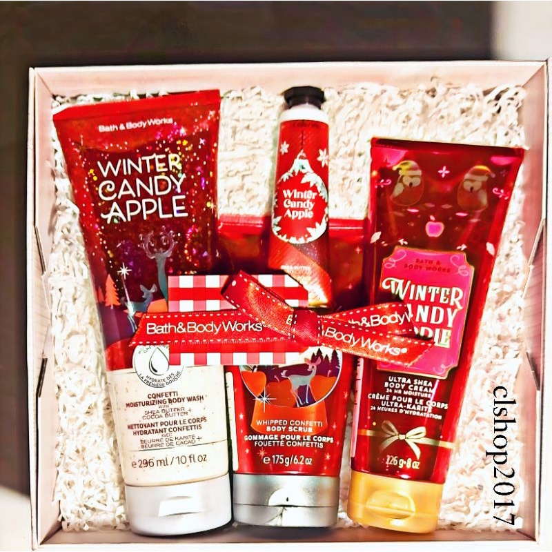 BBW WINTER CANDY APPLE BATH &amp; BODY WORKS PAKET VALENTINE'S DAY