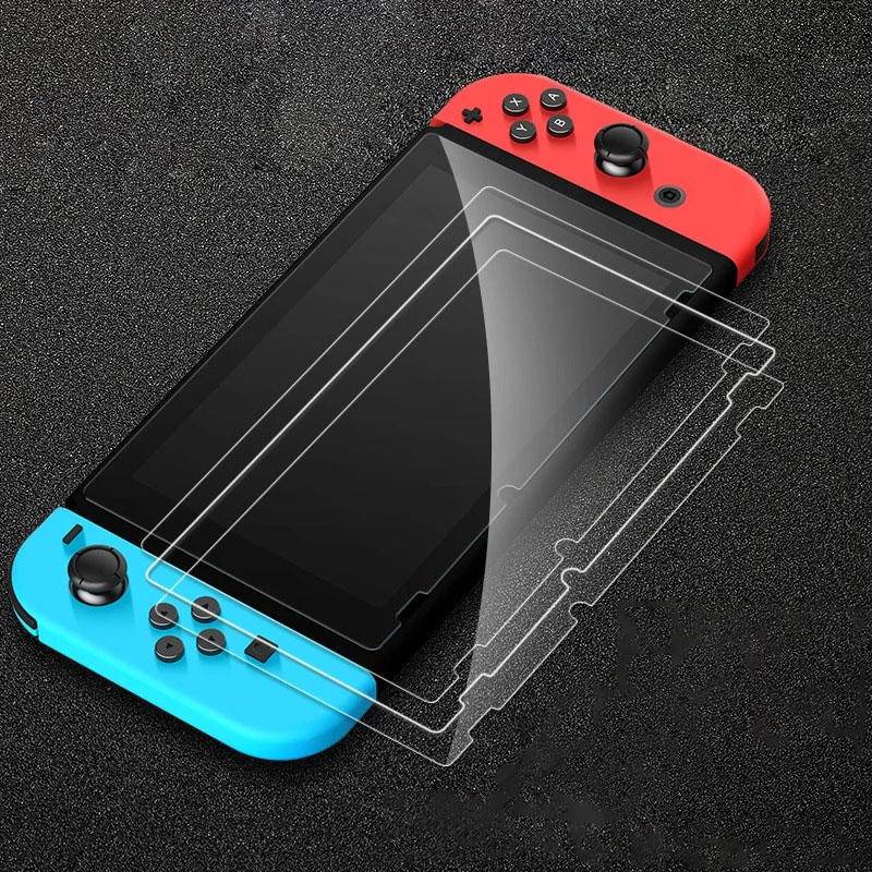 Film Pelindung Tempered Glass Untuk Nintendo Switch Oled Lite Konsol Game HD Curved Edge Full Cover Screen Protector