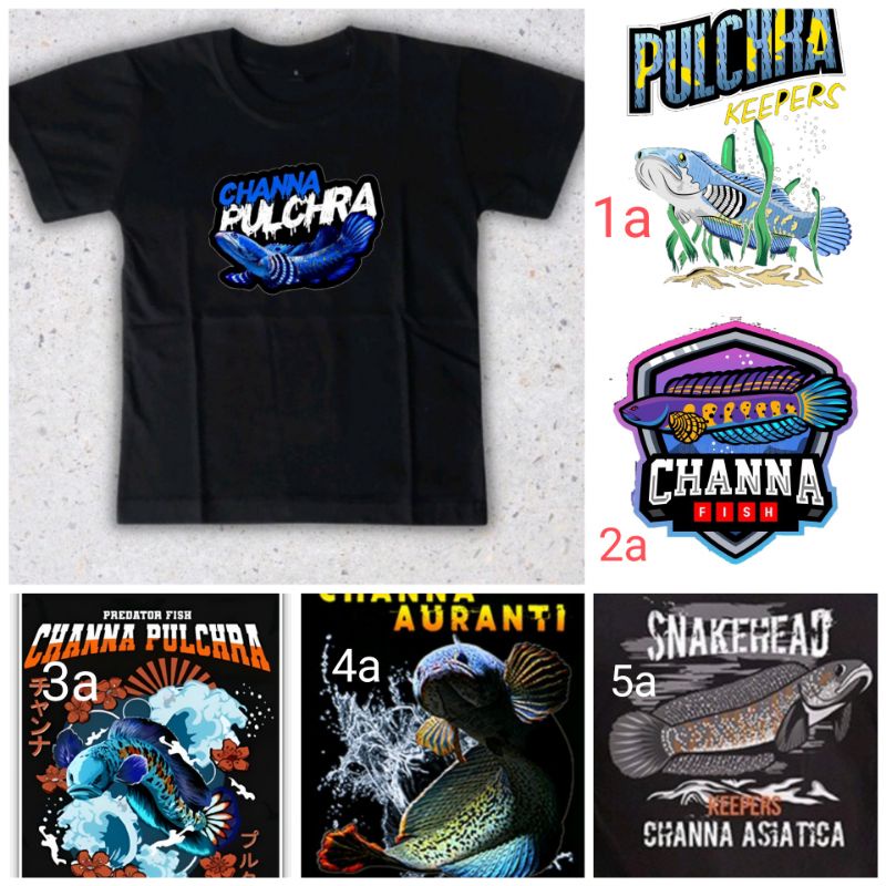baju kaos atasan ,/kaos anak keren trendi/ motip chana limbata  ikan predator bisa reques gambar pot
