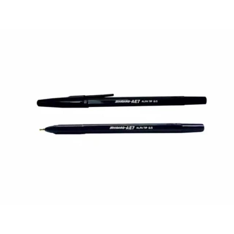 Pulpen AE7 standard warna hitam ballpoint