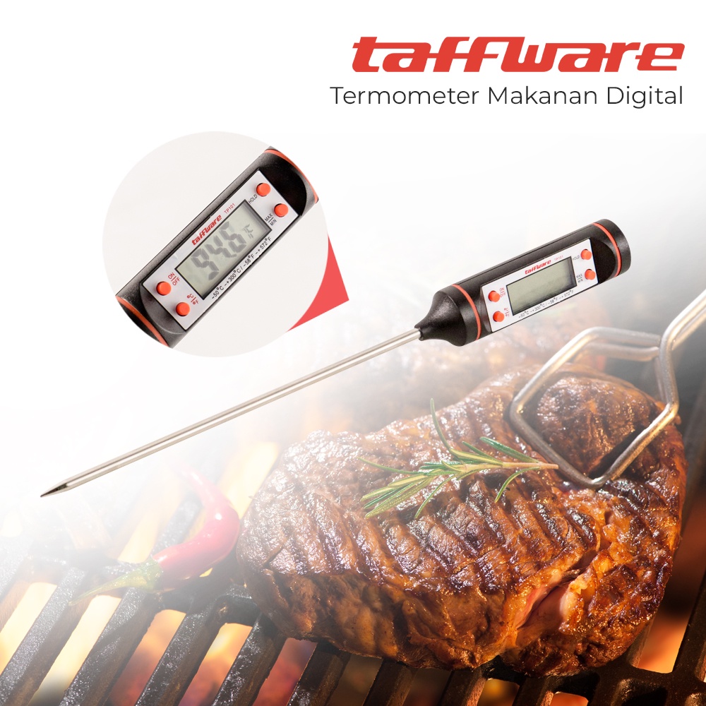 Digital Food Thermometer OMHR0OBK for Kitchen Cooking BBQ - Black