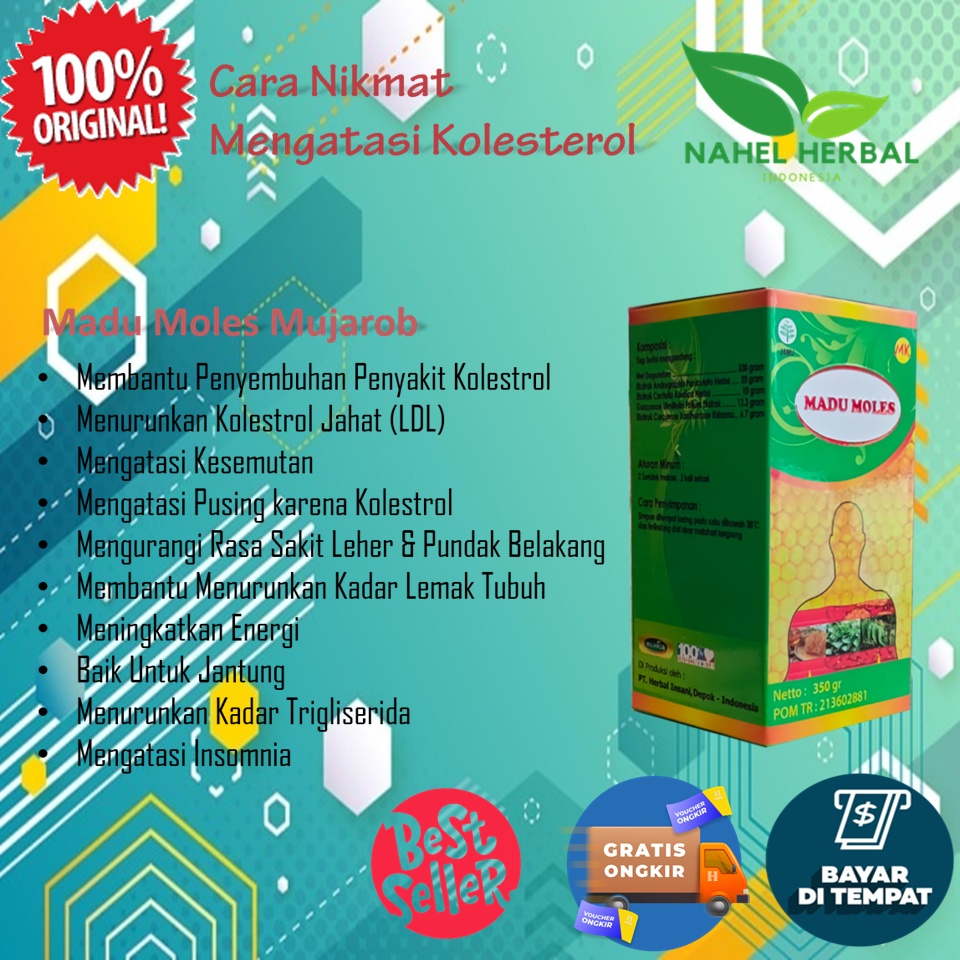 Obat Herbal Asam Urat Kolesterol Dan Sendi Paling Ampuh Resep Dokter Diapotik - Madu Moles Mujarob 3