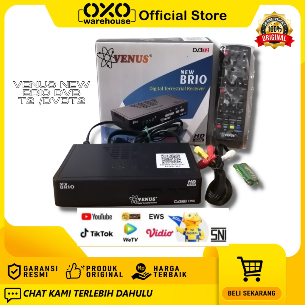 Venus Brio Set Top Box - DVB T2 / DVBT2 New BRIO dengan EWS