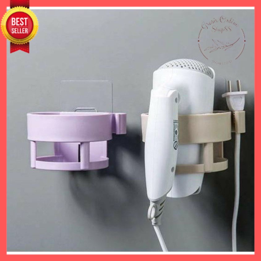 GOS -H309- Gantungan Hair Dryer - Gantungan Tempel Hair Dryer Tanpa Paku - Holder Tempel