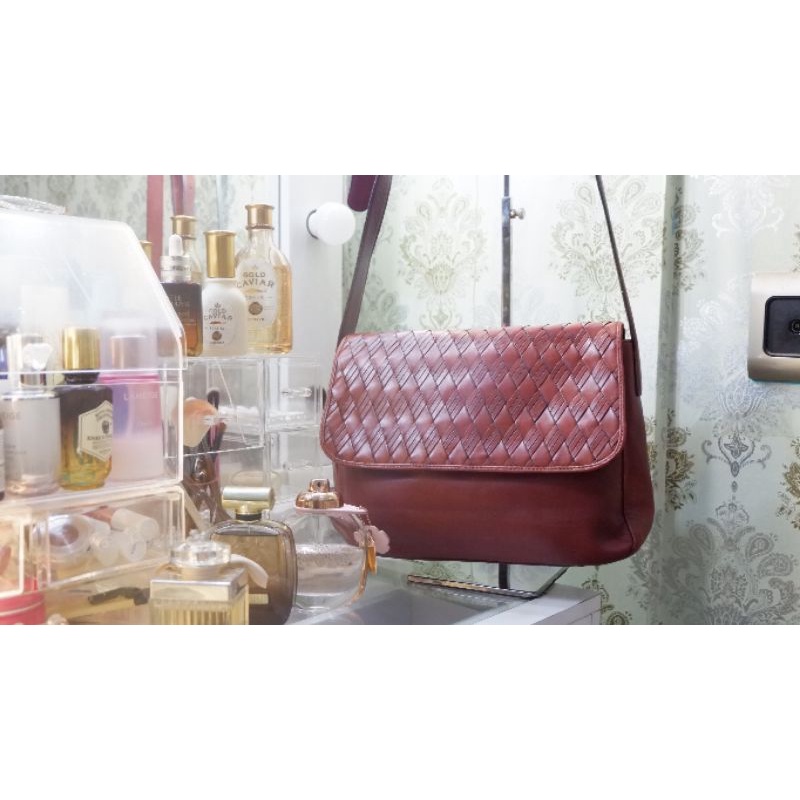 Etienne Aigner Leather Sling Bag/Tas Sling Aigner Kulas