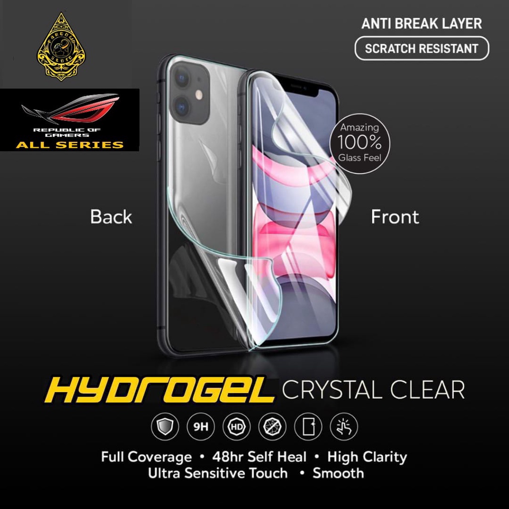 Anti Gores Hydrogel CLEAR ROG 5 ULTIMATE|ROG PHONE 6D|ROG 6D ULTIMATE|ROG PHONE 6|ROG PHONE 6 PRO|RO