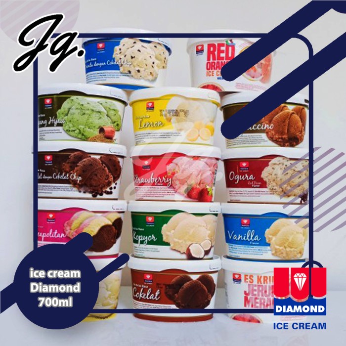 

DIAMOND ICE CREAM 700 ML | ES KRIM 700 ML ALL VARIANT - red orange