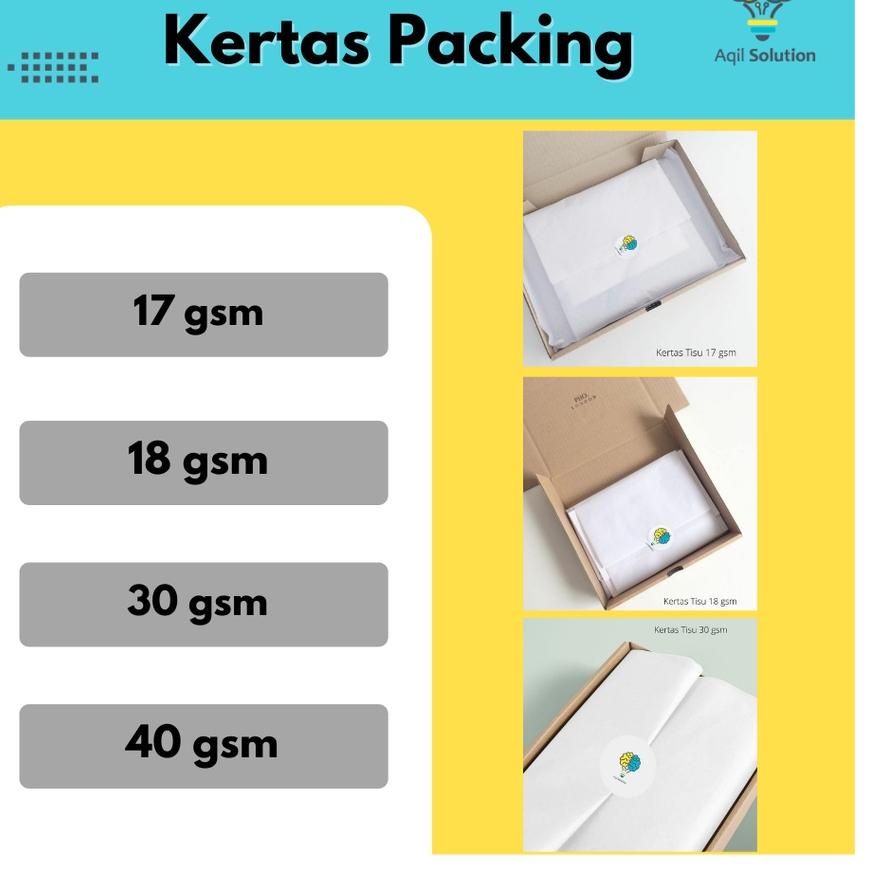 

マ 20x55cm, 1 rim = 500pcs Kertas Tisu Packing 18gsm Hampers baju sepatu tas dll New