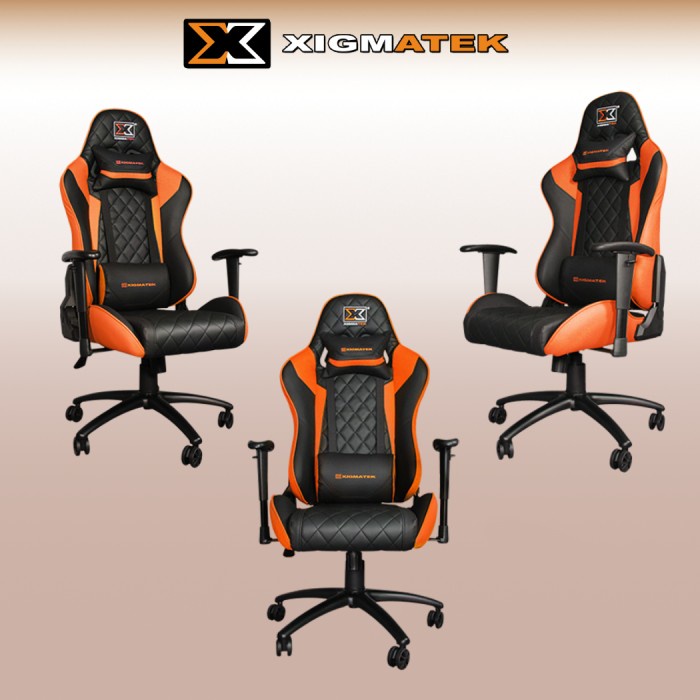 GAMING CHAIR / KURSI GAMING XIGMATEK HAIRPIN ORANGE