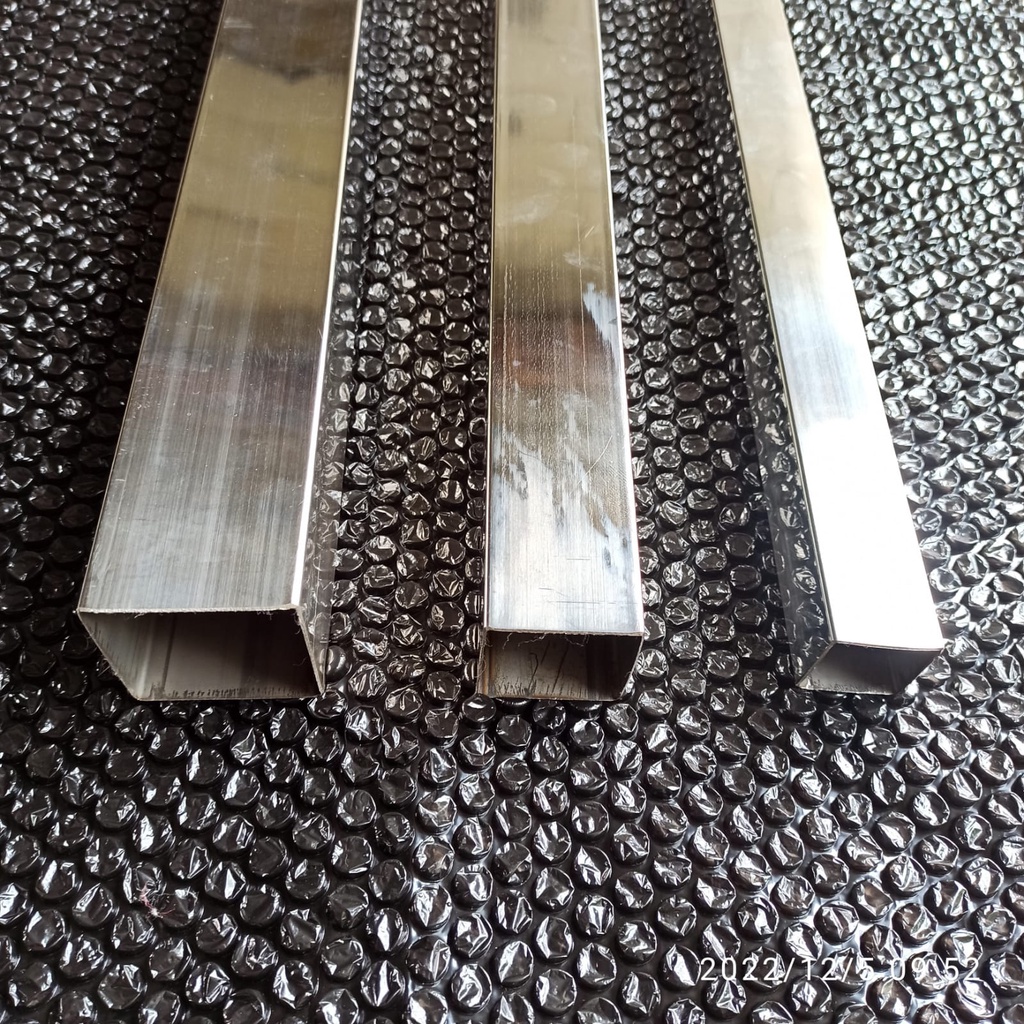 Pipa Kotak Stainless Hollow Stainless 5 x 5,4 x 4,3 x 3 Panjang 39 cm 44 cm 49 cm