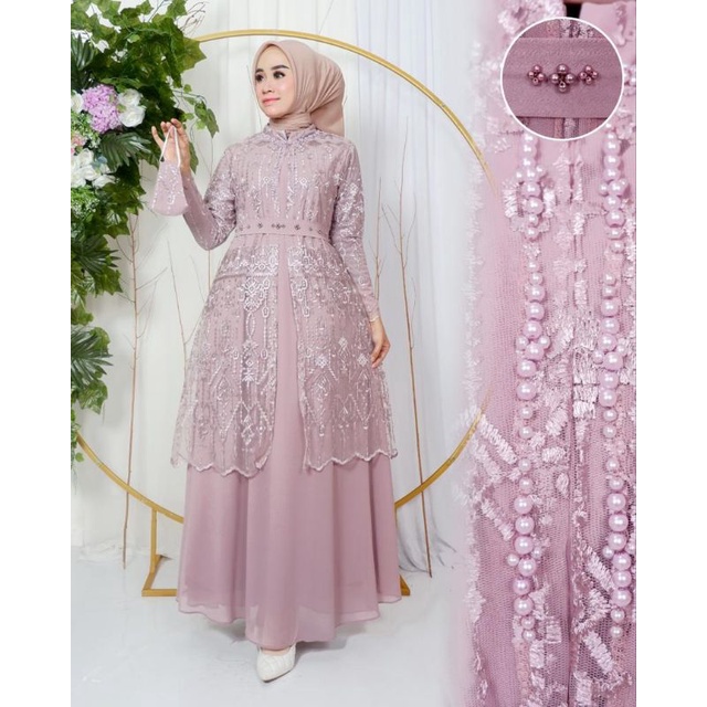 Gamis Tile Cardigan| Gamis Pesta| Gamis Kondangan| Gamis Brokat| Gamis| Gamis Tile| Gamis kebaya| Gamis Modern| Gamis Wisuda| Gamis Seragaman Keluaran| Gamis Lamaran